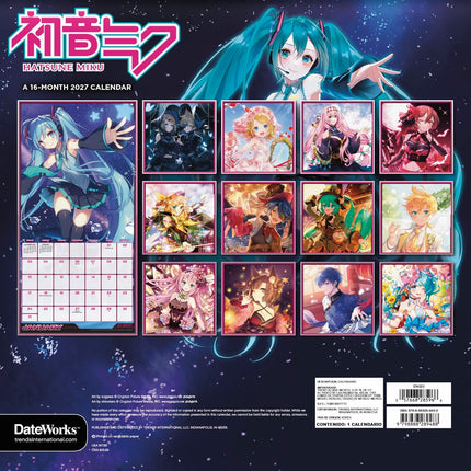 SourceToHome FuenteACasa 2027 Hatsune Miku Wall Calendar — Home & Lifestyle