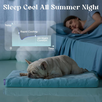 Cooling Orthopedic Dog Bed with Washable Cover, 35 x 22 Inch