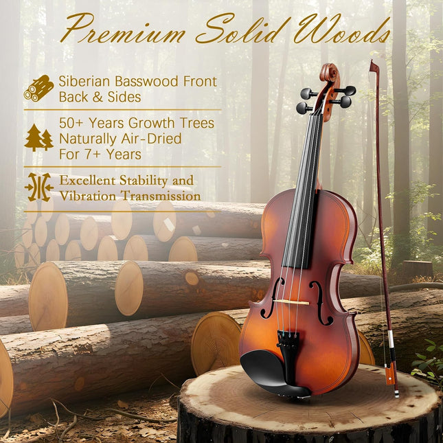 1/8 Violin for Kids Age 4-5, 1/8 Beginner Violin for Student - image 2