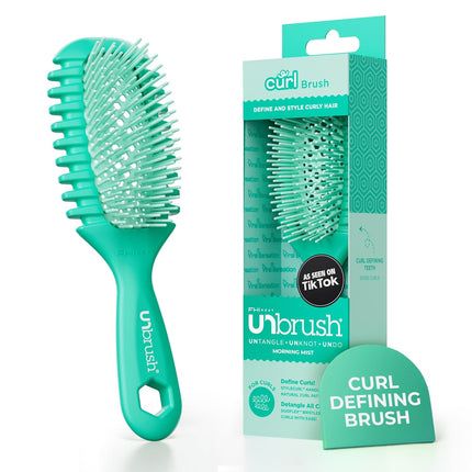 UNbrush Curl Defining Brush for Wavy, Curly, and Coily Hair - Morning Mist