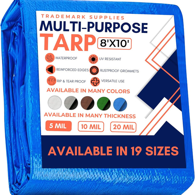 Large Waterproof Heavy Duty Poly Tarp with Grommets