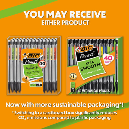 Xtra Smooth 0.7 mm Refillable Mechanical Pencils, 40-Count Pack