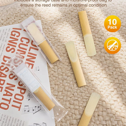 SourceToHome FuenteACasa New bee 10pcs Bb Clarinet Reeds Strength 3.0 Individually Packed with — Home & Lifestyle