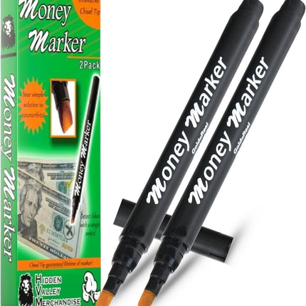 Counterfeit Money Detector Pen Set - 2 Bill Checker Pens