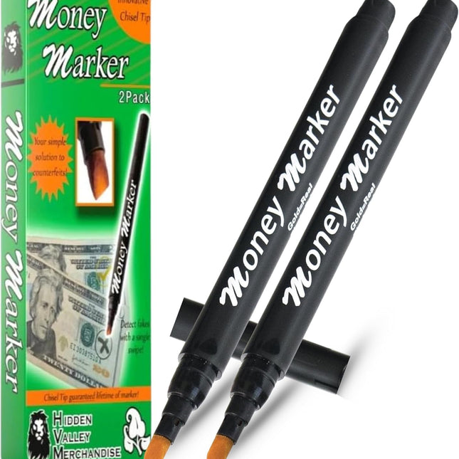 Counterfeit Money Detector Pen Set - 2 Bill Checker Pens