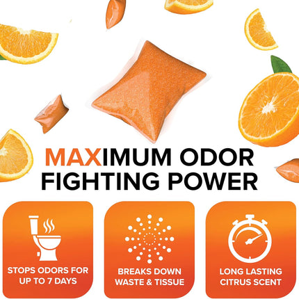 TST MAX RV Toilet Treatment Drop-INs, Orange Scent, 30-Pack