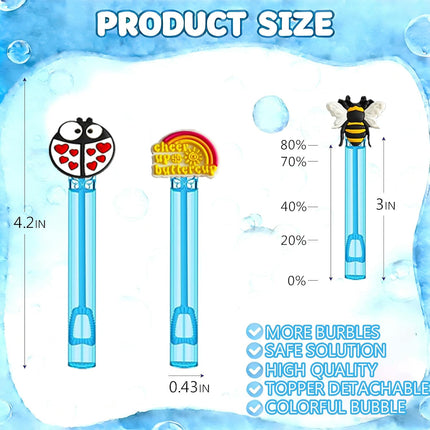 20-Pack Insect & Garden-Themed Bubble Wands - Assorted Designs