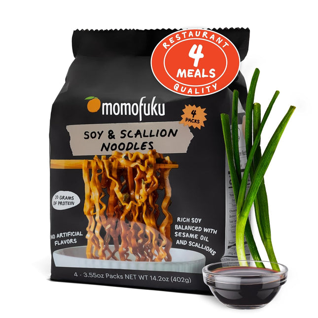 Soy & Scallion Instant Ramen Noodles, 4 Pack