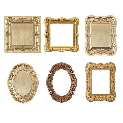 Embossed Frame Wax Seal Stamp Set, 3 Pieces
