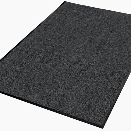 Platinum Series Indoor Wiper Floor Mat, Rubber with Nylon Carpet, 6' x 14', Grey