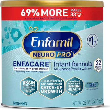 High Calorie Premature Baby Formula with Iron, DHA, Vitamins & Minerals, 23 oz Can
