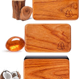 Natural Wooden Car Air Freshener for Visor Clip