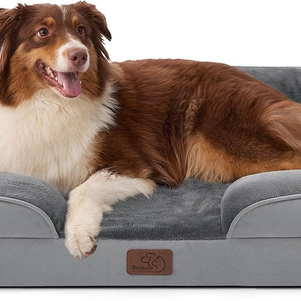 Orthopedic Waterproof Dog & Cat Sofa Bed, Grey, 35"