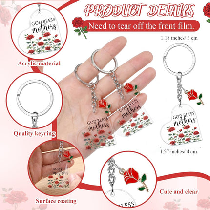 18-Set Mother's Day Red Rose Ballpoint Pens