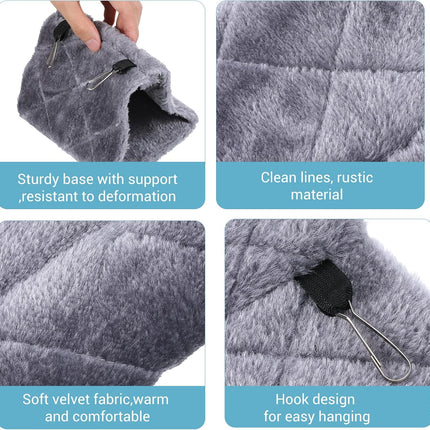 2 Pack Warm Hanging Bird Nest House in Navy Blue and Grey