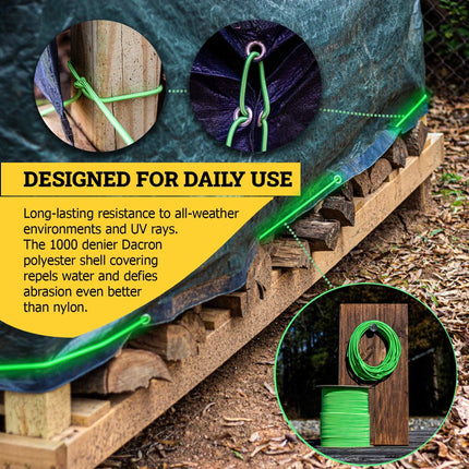 SourceToHome FuenteACasa SGT KNOTS Marine Grade Bungee Cord - 100% Elastic Cord — Home & Lifestyle