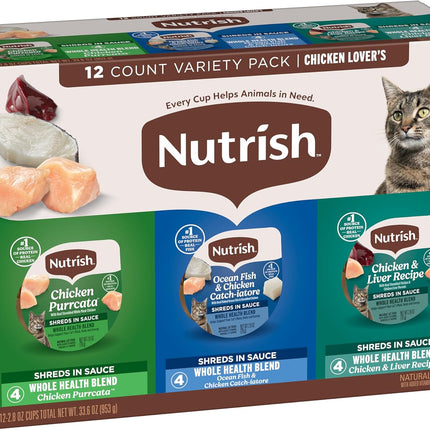 PawHaven RefugioPata Nutrish Grain Free Chicken Lover's Whole Health Blend Variety Pack Wet Cat Food — Pet Supplies