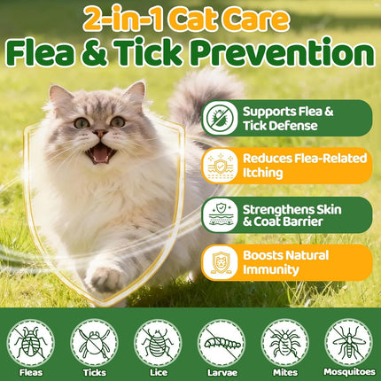 Flea and Tick Prevention Chewables for Cats, Chicken & Krill Flavor