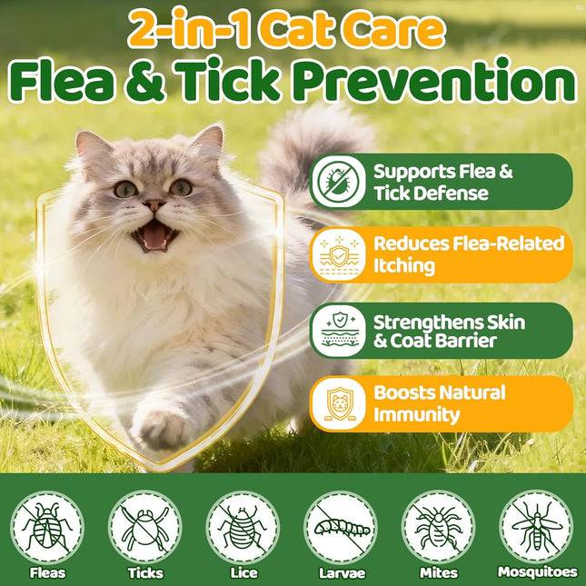 Flea and Tick Prevention Chewables for Cats, Chicken & Krill Flavor