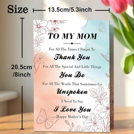SourceToHome FuenteACasa IDU Mothers Day Card,Happy Mothers Day Cards for Mom from Daughter — Home & Lifestyle