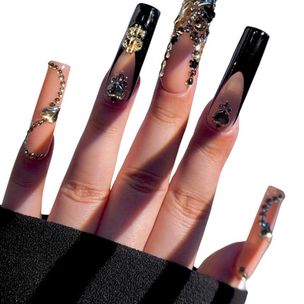 SourceToHome FuenteACasa PAINTED White Press Ons Neon Small Press on Nails Long French Press on — Home & Lifestyle