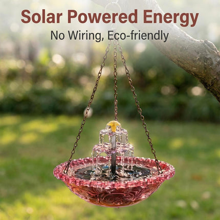 3-Layer Powered Hanging Bird Bath Fountain