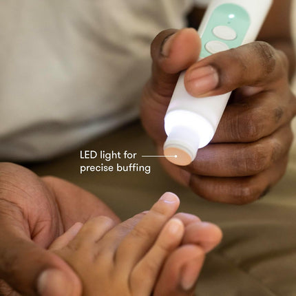 Electric Baby Nail Buffer with LED Light, 4 Pads and Case