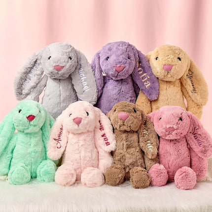 Personalized Embroidered Plush Bunny with Child's Name