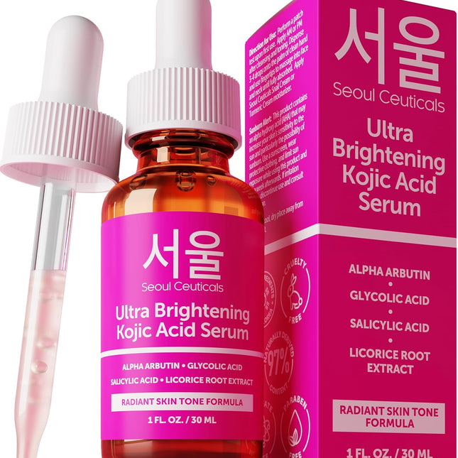 SeoulCeuticals Kojic Acid Serum Alpha Arbutin 1oz bottle