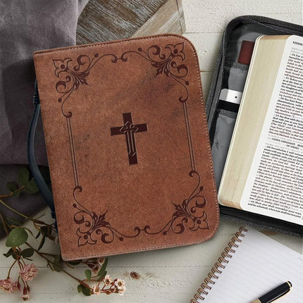 SourceToHome FuenteACasa Talayituse Bible Cover for Women and Men - PU Leather Case — Home & Lifestyle