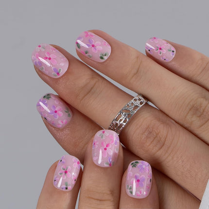 Soft Gel Square Press On Nails - Spring Whisper