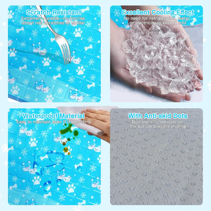 PawHaven RefugioPata Dog Cooling Mat, Pet Cooling Mat with Non-Toxic Solid Gel — Pet Supplies
