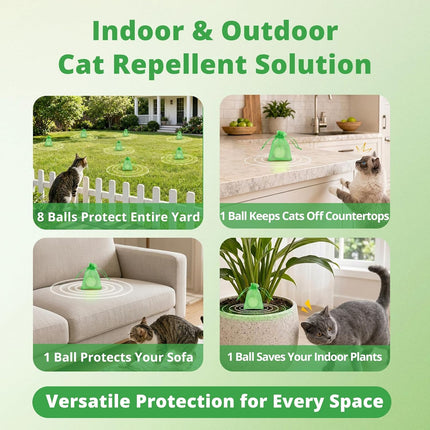 PawHaven RefugioPata Cat Repellent Outdoor & Indoor Cat Deterrent Balls, Natural Essential Oil — Pet Supplies