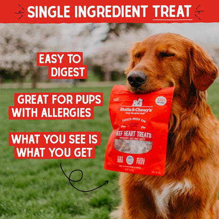 PawHaven RefugioPata Stella & Chewy's Freeze-Dried Raw Beef Heart Dog Treats — Pet Supplies