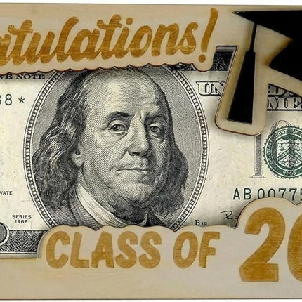 Class of 2026 Graduation Wooden Money Holder Box