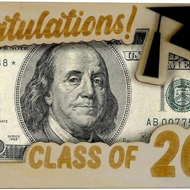 Class of 2026 Graduation Wooden Money Holder Box