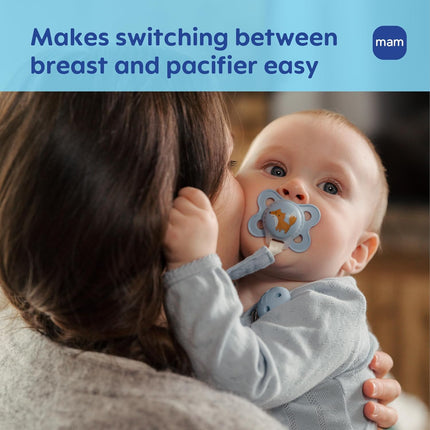 Original Matte Baby Pacifiers 0-6 Months, BPA-Free Silicone Nipple, 4 Pack
