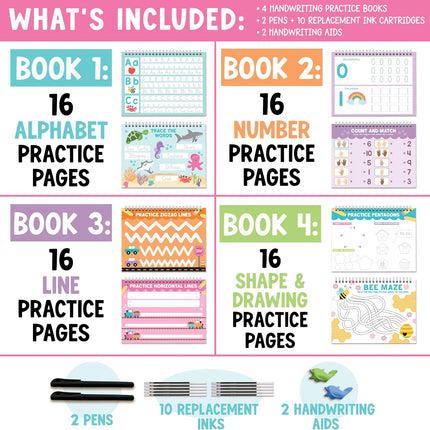 Magic Grooved Writing Practice Book for Kids Ages 3-5