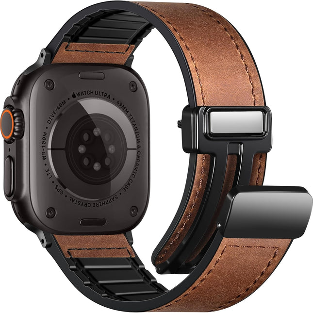 Magnetic Genuine Leather Smartwatch Band