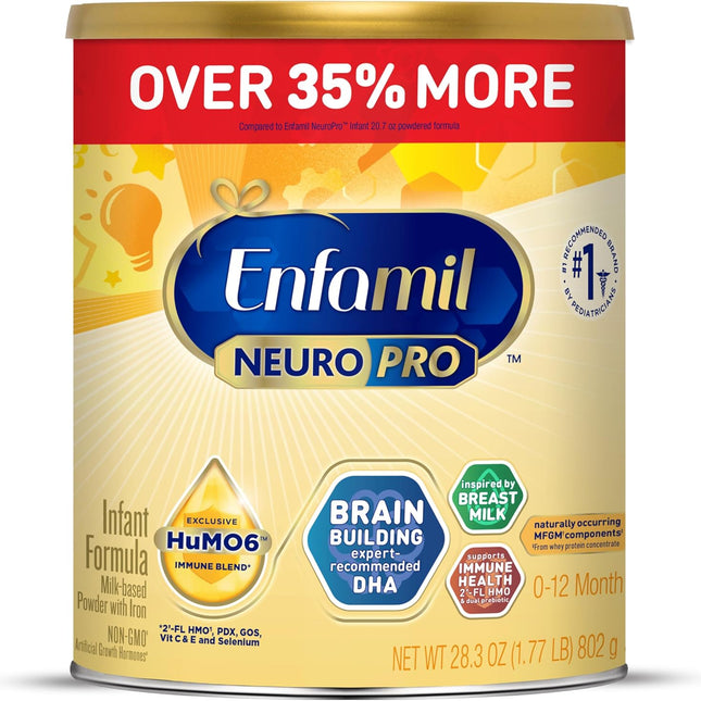 NeuroPro Powder Infant Formula, DHA, MFGM & HuMO6 Blend, 28.3 Oz Value Can
