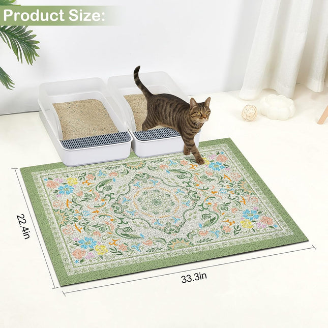 Cat Litter Mat with Non-Slip Bottom, 33" x 22"
