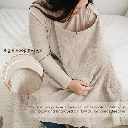 Muslin Nursing Cover in Summer Wheat