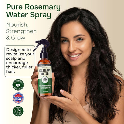 Rosemary Water Hair Spray, 4 oz, Made in USA