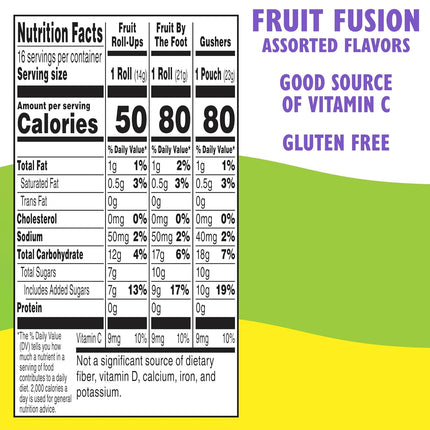 Fruit Flavored Snacks Variety Pack, Gluten Free, 16 Pouches, 10.2 oz
