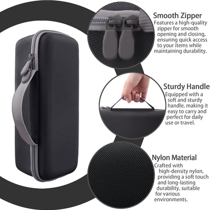 Black Hard Carrying Case with Handle for Outdoor Portable Speaker