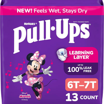 Girls' Potty Training Pants, Size 6T-7T Training Underwear, 13 Count
