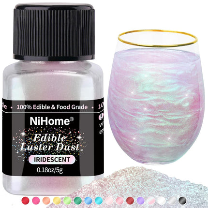 Iridescent Edible Food-Grade Glimmer Powder, 0.18 oz / 5 g