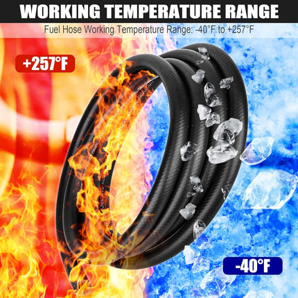 1/2 Inch (12mm) ID Fuel Line Hose 5FT NBR Rubber P - image 3