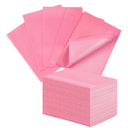40-Piece Disposable Pink Nail Mats, 13 x 18 in