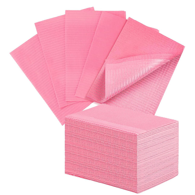 40-Piece Disposable Pink Nail Mats, 13 x 18 in